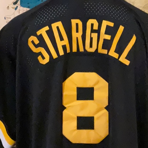 Mitchell & Ness Black Cooperstown Pirates Stargell #8 Collection Jersey 3XL - Picture 6 of 10